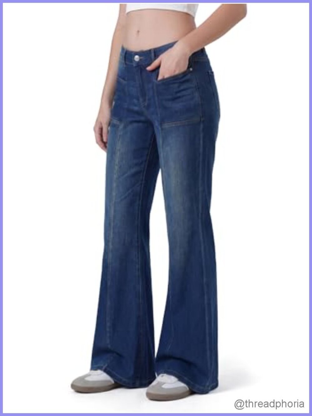 Women's High-Stretch Skinny Jeans with Unique Front Zipper Pockets